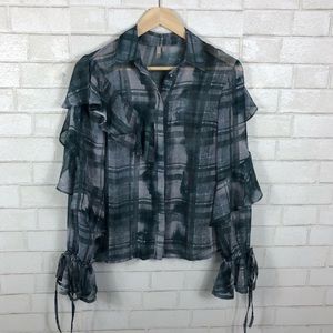 ASOS Button Down Blouse. Ruffle